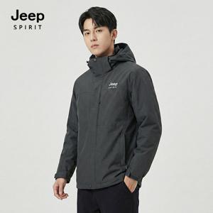 JEEP SPIRIT 공용 에센셜 기능성 윈드브레이커 그레이 (JSFAJK421)
