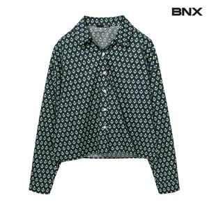 [BNX]플라워 카라넥 셔츠 (BX1BL010L0)