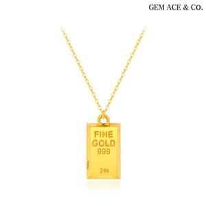제메이스 순금 빅볼륨 골드바 목걸이 L