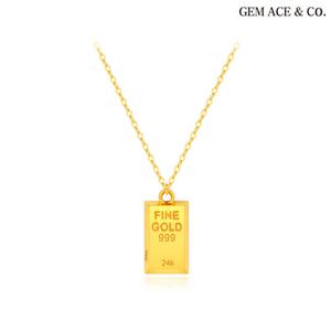 제메이스 순금 빅볼륨 골드바 목걸이 M