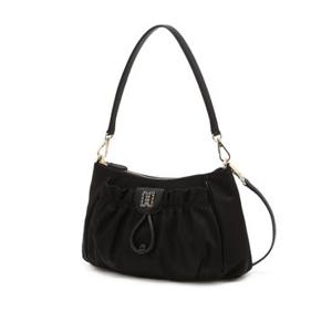 [닥스ACC][HILTON] 블랙 DD장식 셔링 포인트 나일론 숄더백 DCBA6E347