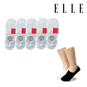 [엘르(양말)]엘르기획_엘르 숙녀 무지 편직덧버선 5족세트_ES21078A_5