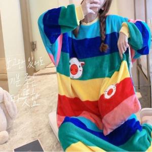 파자마 빅사이즈 수면원피스 극세사  겨울 피그나라