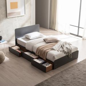 젠티스 맥스 3단 서랍형 수납 침대프레임 헤드형 SS