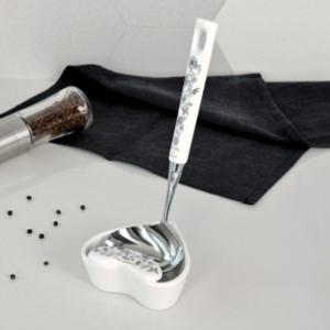 버터플라이 그레이 미니국자+받침