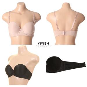 [비비안(언더웨어)]끈 탈부착 흘림방지 이중밴딩 반컵브라 2컬러택1 BR366A