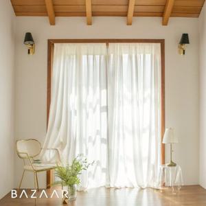 이브 쉬폰 나비주름 커튼(230x235) 1장