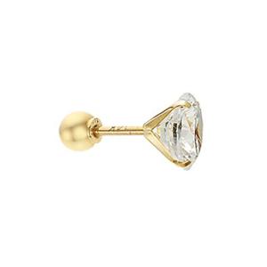 미니골드 14k 큐빅피어싱 화이트 6mm ENOM4041