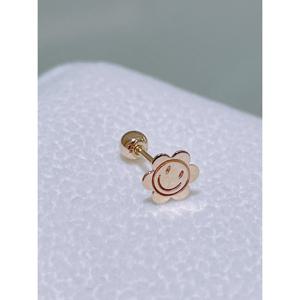 미니골드 14K 스마일리 플라워 피어싱 EETS4216