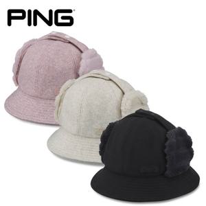 [클럽특가] 핑 겨울 골프모자 여성용 밍크퍼 버킷햇 3종컬러모음