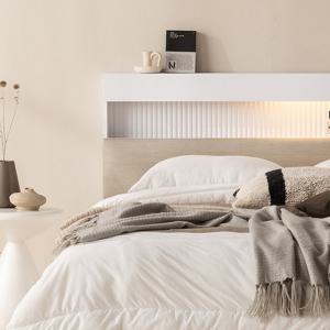 상일리베가구 에띠 LED조명 서랍 수납 침대 본넬유로탑 K