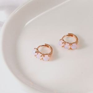 [GB] 핑크 오팔 로즈컷 10K 귀걸이 LOTL2050T