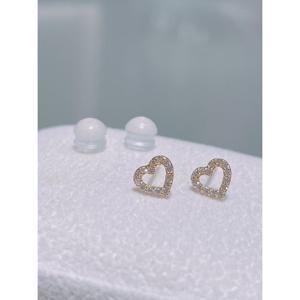미니골드 14k 쁘띠큐 하트 귀걸이 ENOM4021