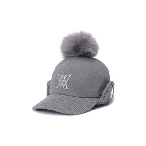 [어뉴골프] 여성 멜톤 폭스 귀달이 니트캡_MG