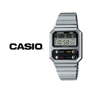 카시오 공용 빈티지 레트로 메탈 전자 손목시계 A100WE-1A