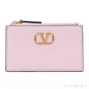 라프리마 발렌티노 V로고 지퍼 카드지갑 3W2P0W17-SNP-6E0