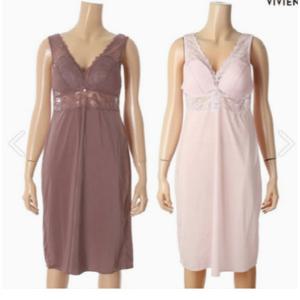 자카드레이스 런닝형 컵드레스 롱슬립 FS1786A