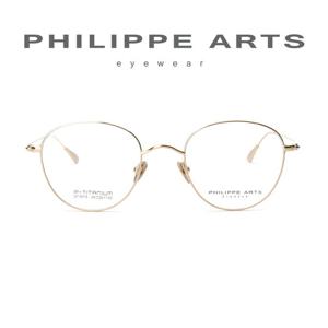 필립아츠 초경량 티타늄 안경테 IP도금 ST9076 C50 6g 라운드
