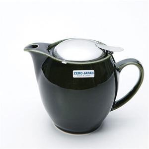 제로재팬 도자기 라운드 티포트 350ml 안티크그린