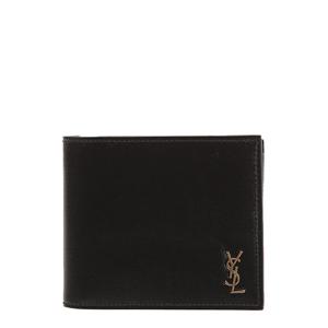 [로로모다] 생로랑 금장 로고 남성 반지갑 / 607727-02G0W-1000