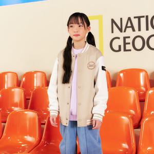 [내셔널지오그래픽 키즈] K241UJP920 저지 베이스볼 점퍼 BEIGE