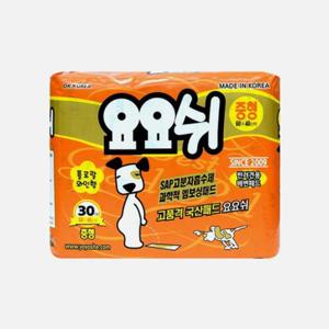 [4개세트] 요요쉬 배변패드 플로랄와인 중형 30매 (48x60cm) 강아지 배변패드
