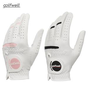 [골프웰] GV11 천연양피 여성 양손 골프장갑 2종택1