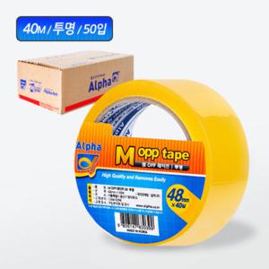 [알파] OPP 박스테이프 투명 48mmx40M (50입 1박스)