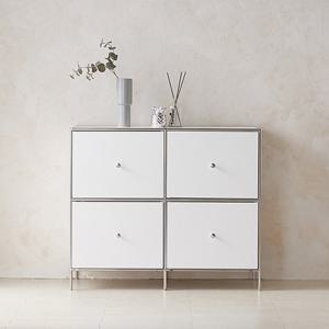 [지베스] 아이 모듈가구 PET 서랍 2X2 1000 높은거실장