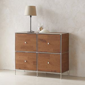 [지베스] 아이 모듈가구 원목 서랍 2X2 1000 높은거실장