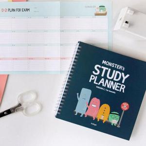 인디고 플래너 몬스터 스터디 플래너 ver.2 (6개월용) (네이비)