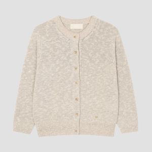 [UNIT]리사이클 린넨 혼방 크루넥 니트가디건[UFJKCA250N-LIGHT BEIGE]