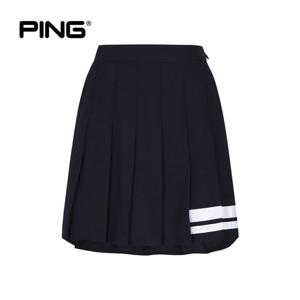 [PING] 여성 테잎 배색 플리츠 큐롯 스커트