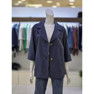 소고 트리아나 세이브존07 소고 트리아나 여성 칠부 오픈 카라넥 린넨 자켓 TJ2GA24