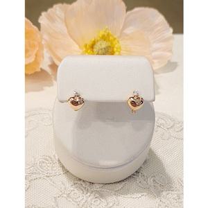 미니골드14K 엘핀 하트 링귀걸이-S ETRM4405