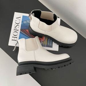 화이트 홀릭 HSM014 여성 워커 발편한 고급 소가죽 부츠