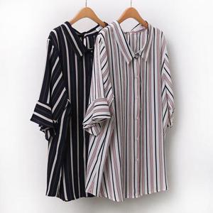 빅사이즈사랑해요 9878L407 주토피훌블라우스 IR