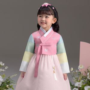 [더예한복]QT845-나나분홍 여아한복 아동한복
