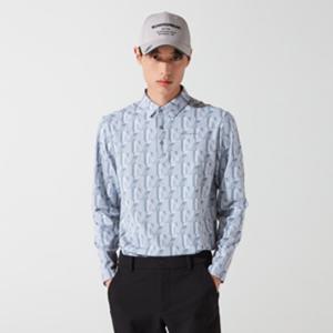 [먼싱웨어][40%OFF] 남성 톤온톤 빅패턴 약기모 카라 티셔츠 그레이(MP321MTL93)