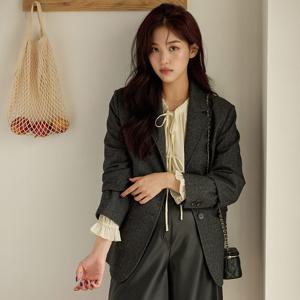 [올리브데올리브]리본끈 포인트 셔링 블라우스 (OW4AB811)