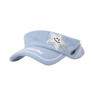 [파리게이츠] (521D4CP501)여성 스마일 패치 밴딩 니트 바이저