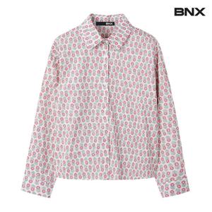 [비엔엑스]플라워 자가드 카라넥 긴팔 셔츠 (BW3BL008L0)