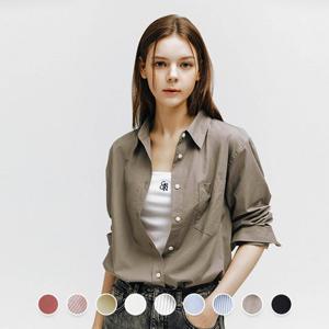 [지오다노/본사] 344901 여 포플린 셔츠