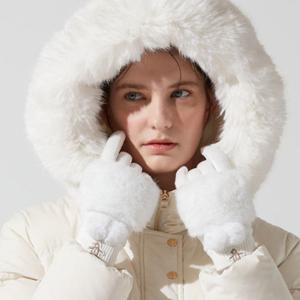 [먼싱웨어][40%OFF] 여성 니트 퍼 장갑 (양손) 화이트(MP422LGLO2)