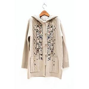 [비꼴리끄(여성)]후디 자수 롱 가디건 B224KL1020