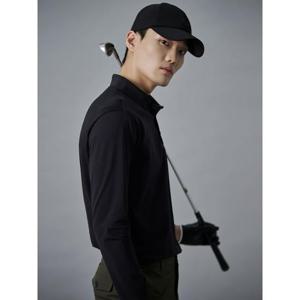 빈폴골프 남성 심리스 하이브리드 칼라 티셔츠  블랙 BJ4841B035