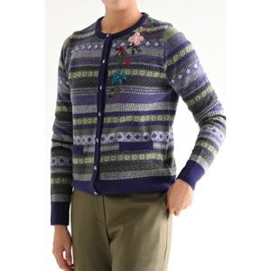 [비꼴리끄(여성)]캐시 울 자카드조직 라운드 가디건 B244KC3110