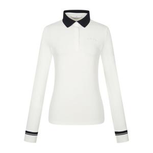 [핑골프]여성 배색 카라 긴팔 티셔츠 (121D4TO051)