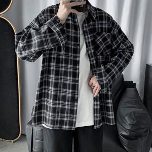 루즈핏 남성 체크셔츠 캐주얼 남방 편한 데일리룩
