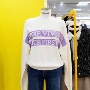 르피타 DP01 부클 원바이브 레터링 니트 L244USWC02